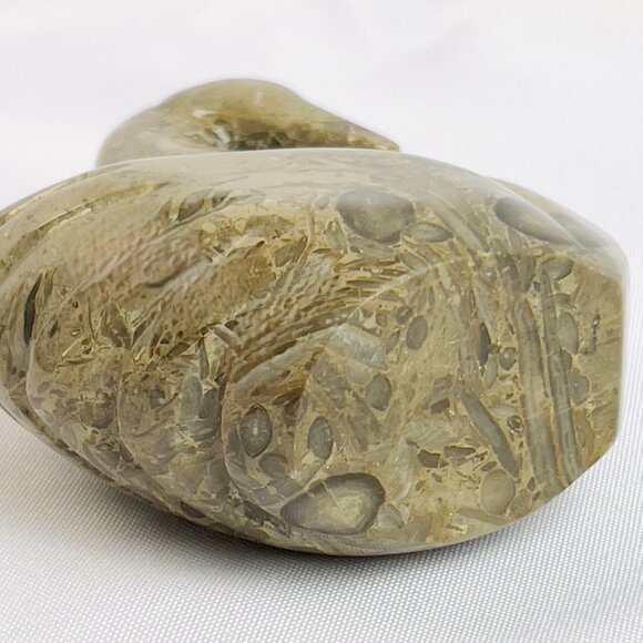 Elegant Hand Carved Marble Swan Figurine Vintage Graceful Rustic Stone Decor 4" - Picture 7 of 7